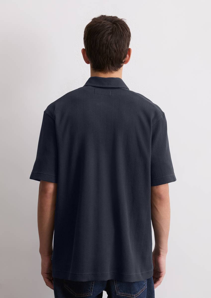 DfC short sleeve jersey shirt regular with elastic ribbed structure