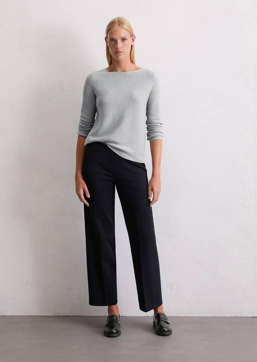 Sweater slim made from organic cotton