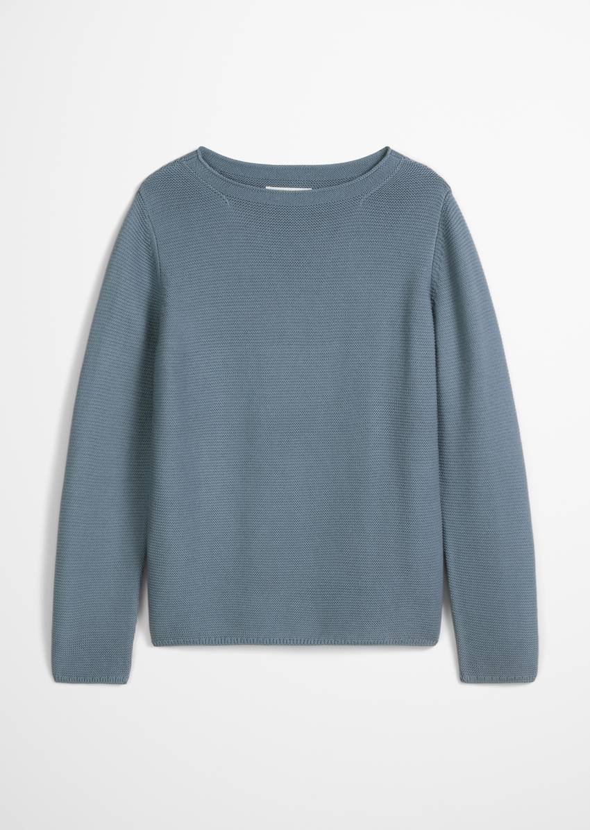 Knitted sweater regular made from organic cotton