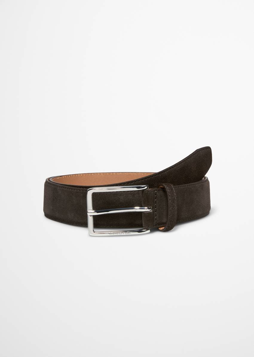 Belt made from supple suede