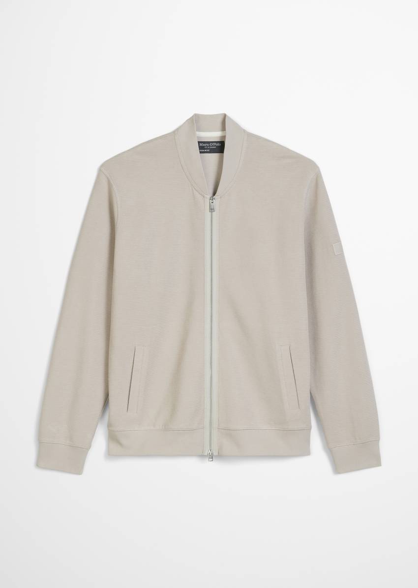 Jersey jacket regular made from organic cotton with structure