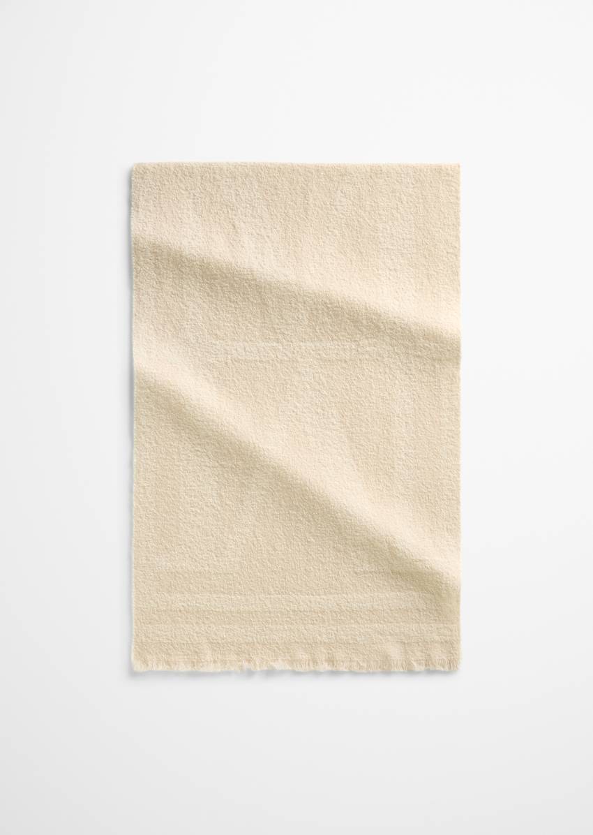 Logo scarf made from a wool/alpaca wool mix