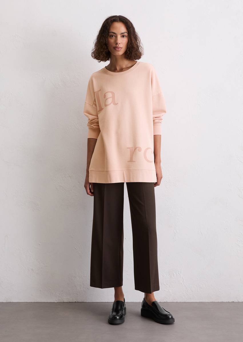 Logo sweatshirt loose made from organic cotton