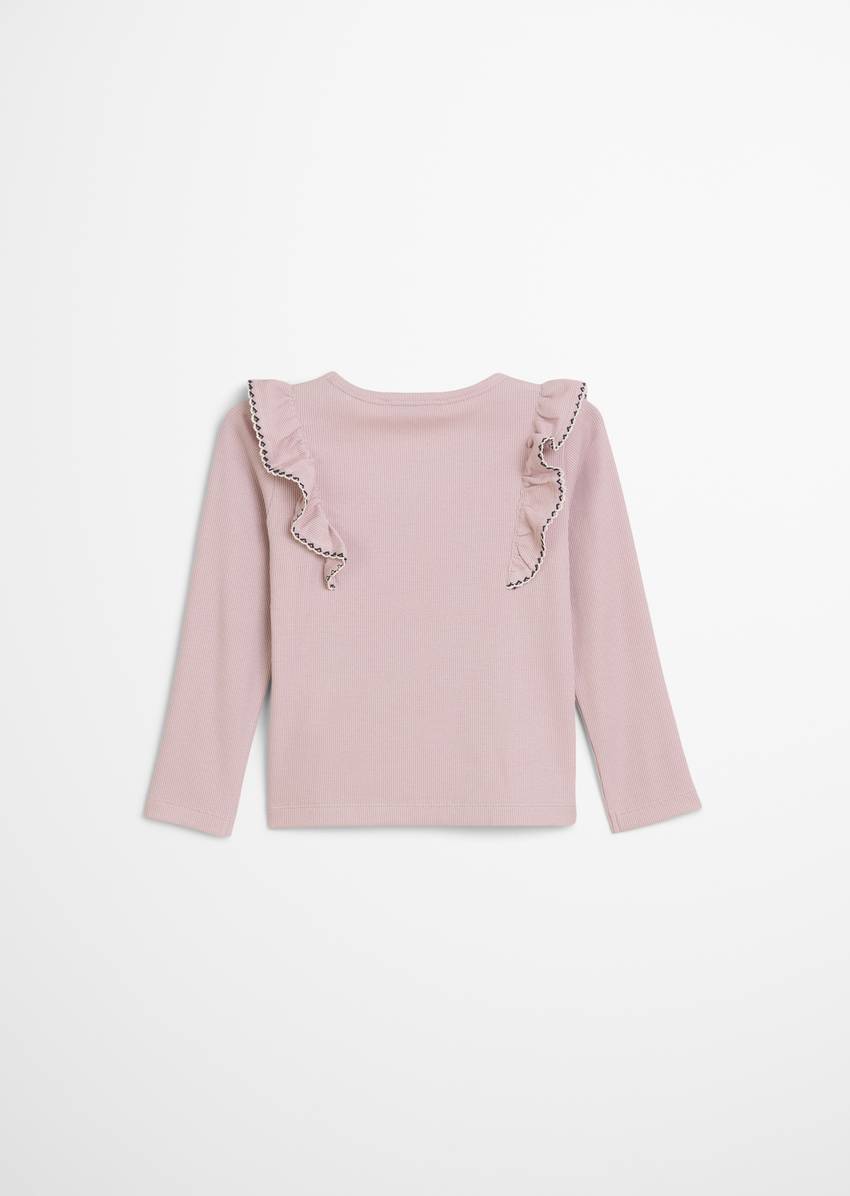 KIDS-GIRLS longsleeve with fine ribbed structure