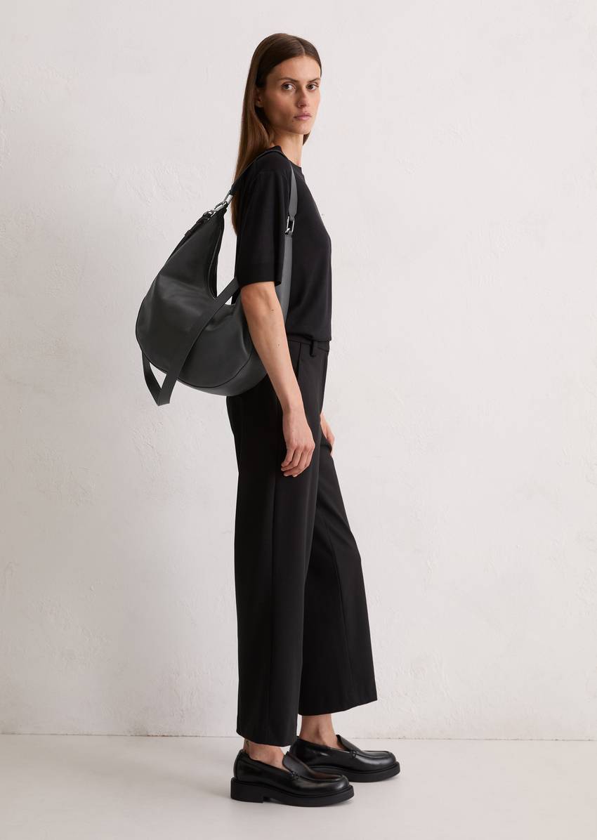 Hobo bag medium made from finely grained cowhide