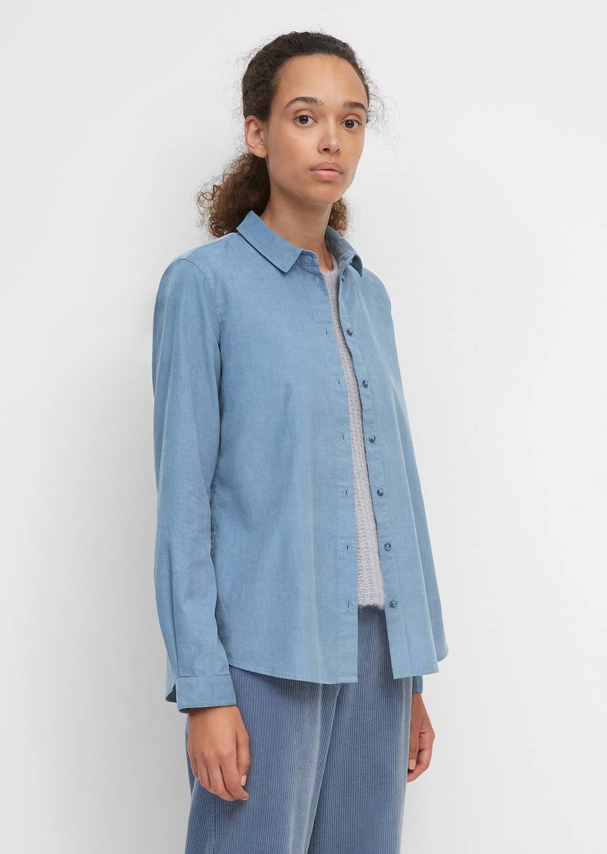 Blouse in velvety corduroy quality