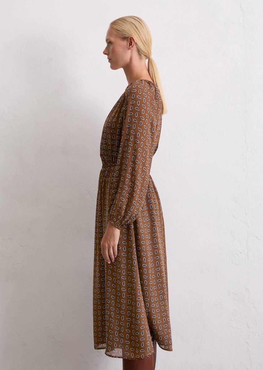 Dress relaxed made from viscose crepe