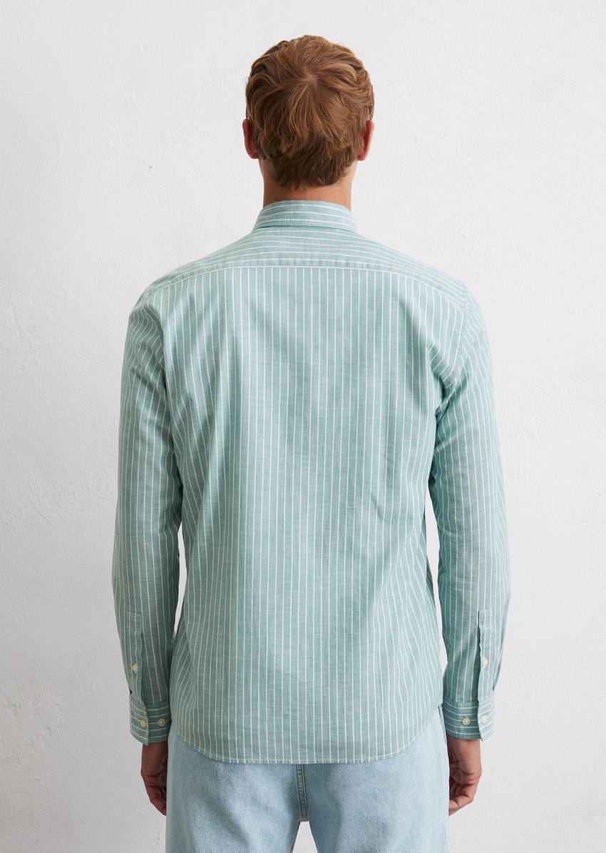 Shirt shaped made from striped organic cotton