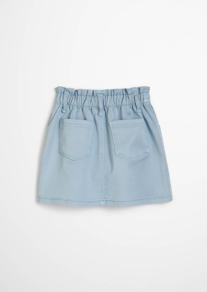 KIDS-GIRLS denim skirt with embroidered flowers