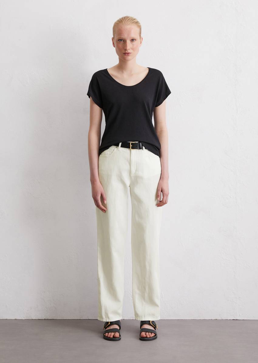 T-shirt regular made from a viscose/organic cotton blend