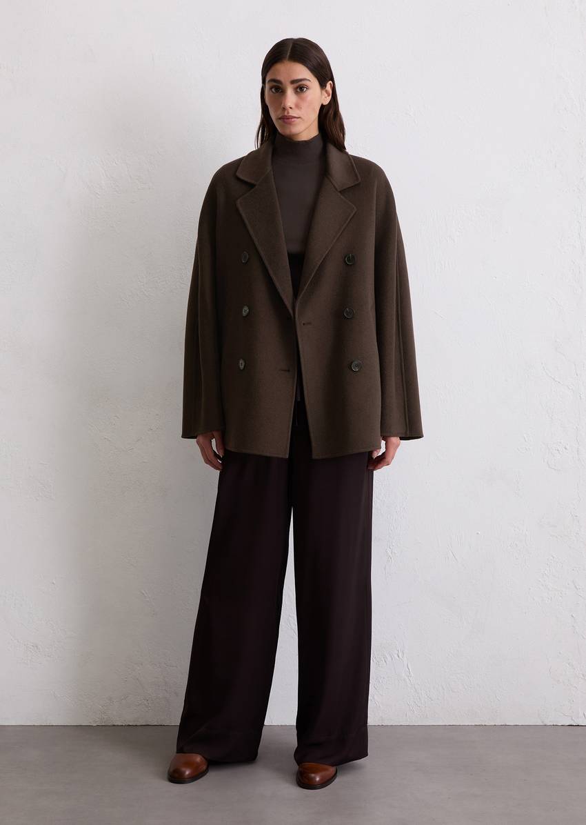 Caban jacket relaxed made from fine wool doubleface