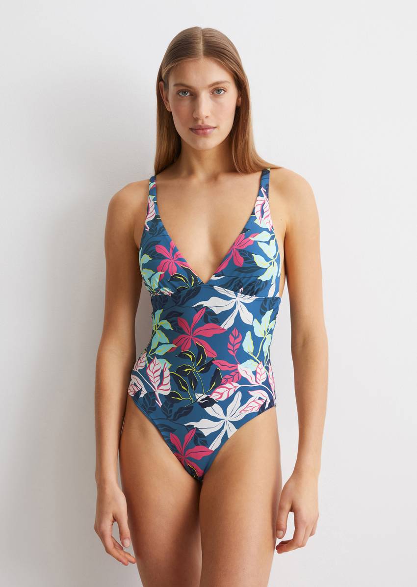 Swimsuit with floral pattern