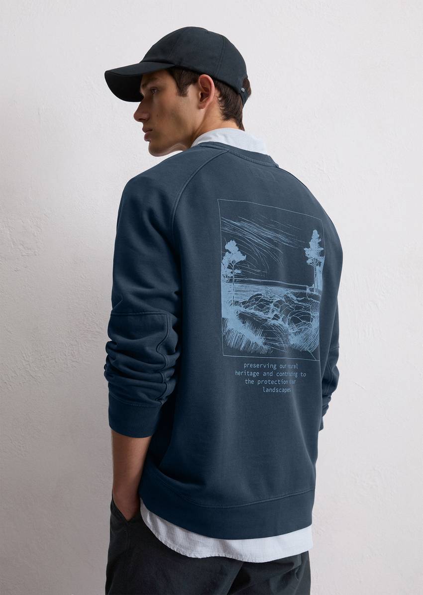 Sweatshirt regular made from recycled cotton