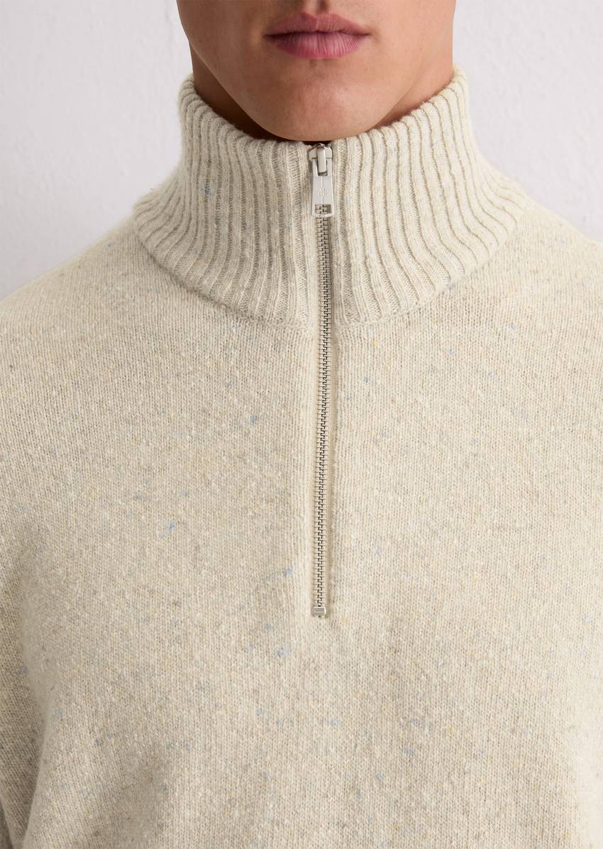 Troyer regular made from speckled tweed yarn