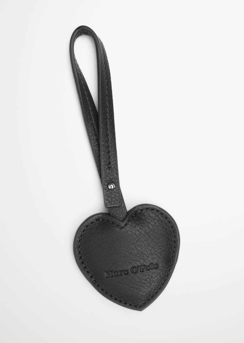 Key fob with leather heart