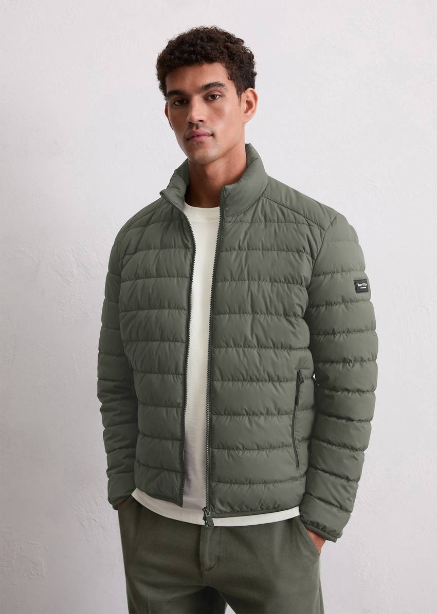 Quilted jacket regular made from recycled performance polyester