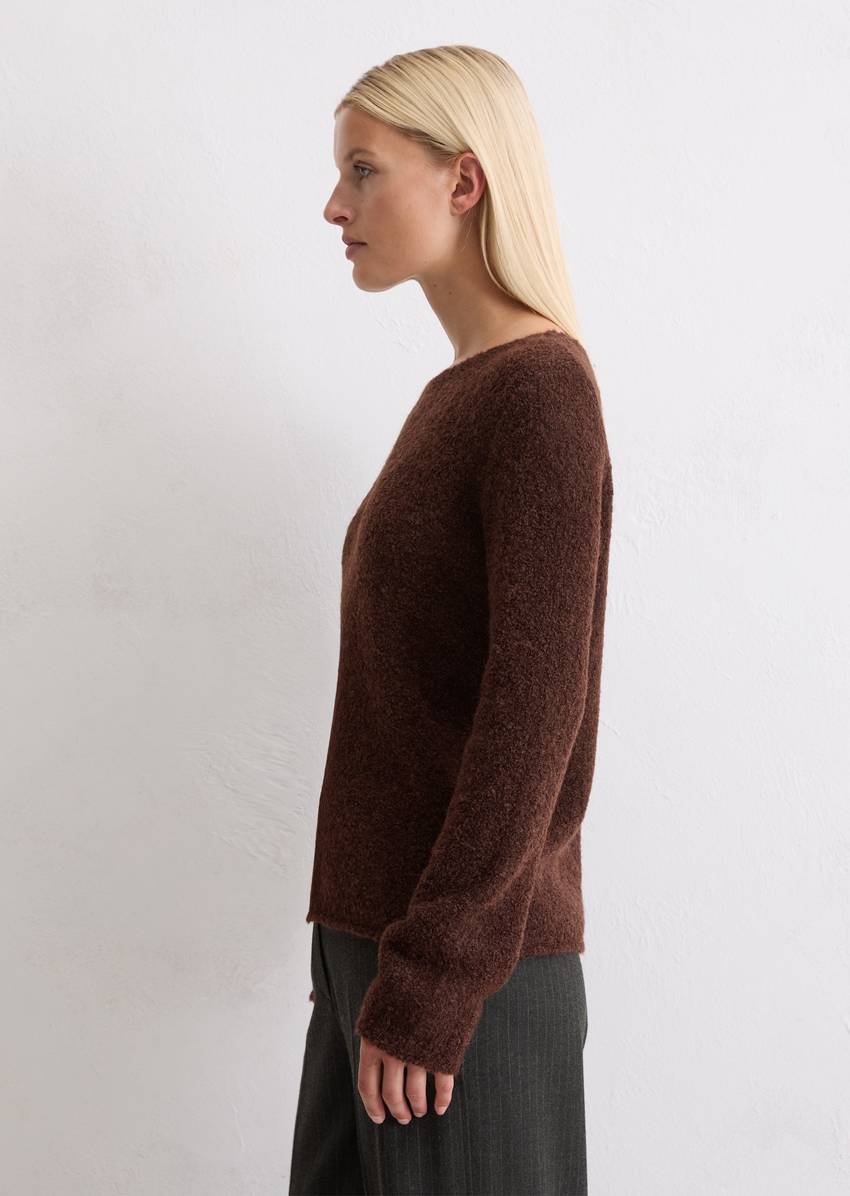 Bouclé sweater regular made from a virgin wool/alpaca wool mix