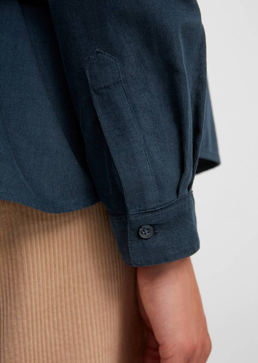 Blouse in velvety corduroy quality