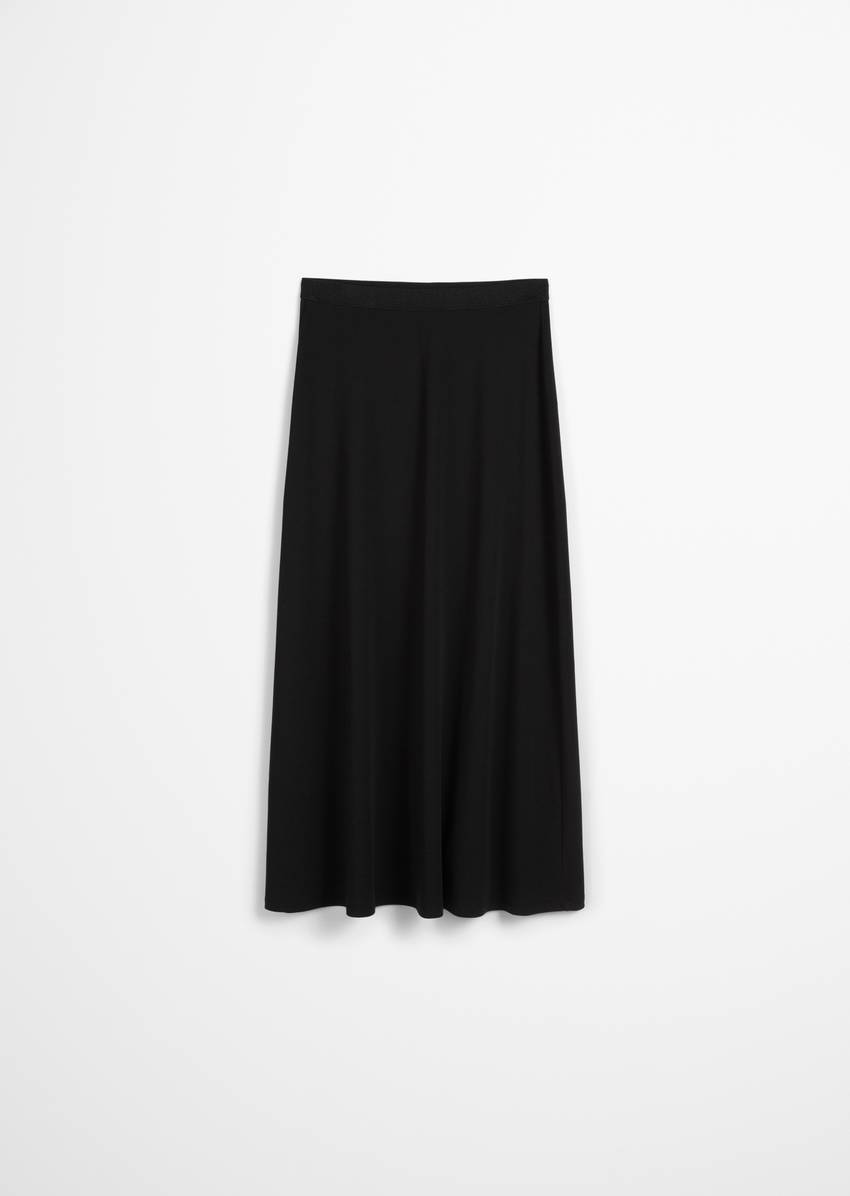 A-line jersey skirt made from a stretchy viscose blend