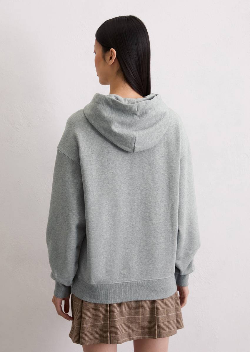 Relaxed logo hoodie made from pure organic cotton