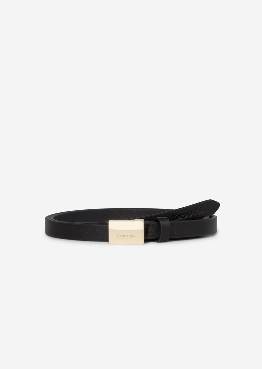 Belt with gold-colored anchor clasp