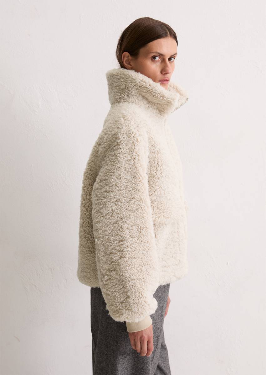 Teddy jacket regular made from recycled polyester