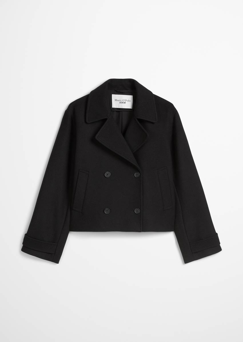 Caban jacket relaxed with recycled wool