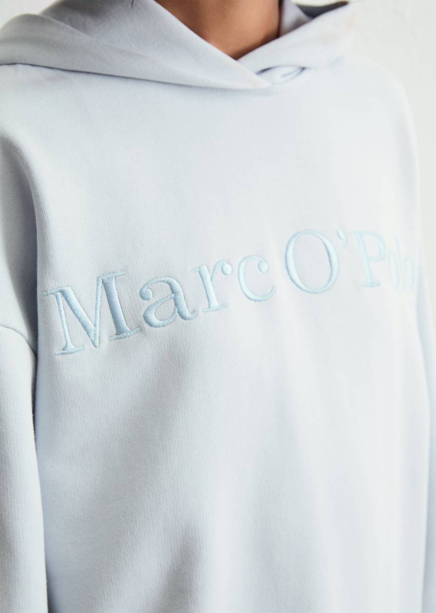 Logo hooded sweatshirt relaxed made from organic cotton