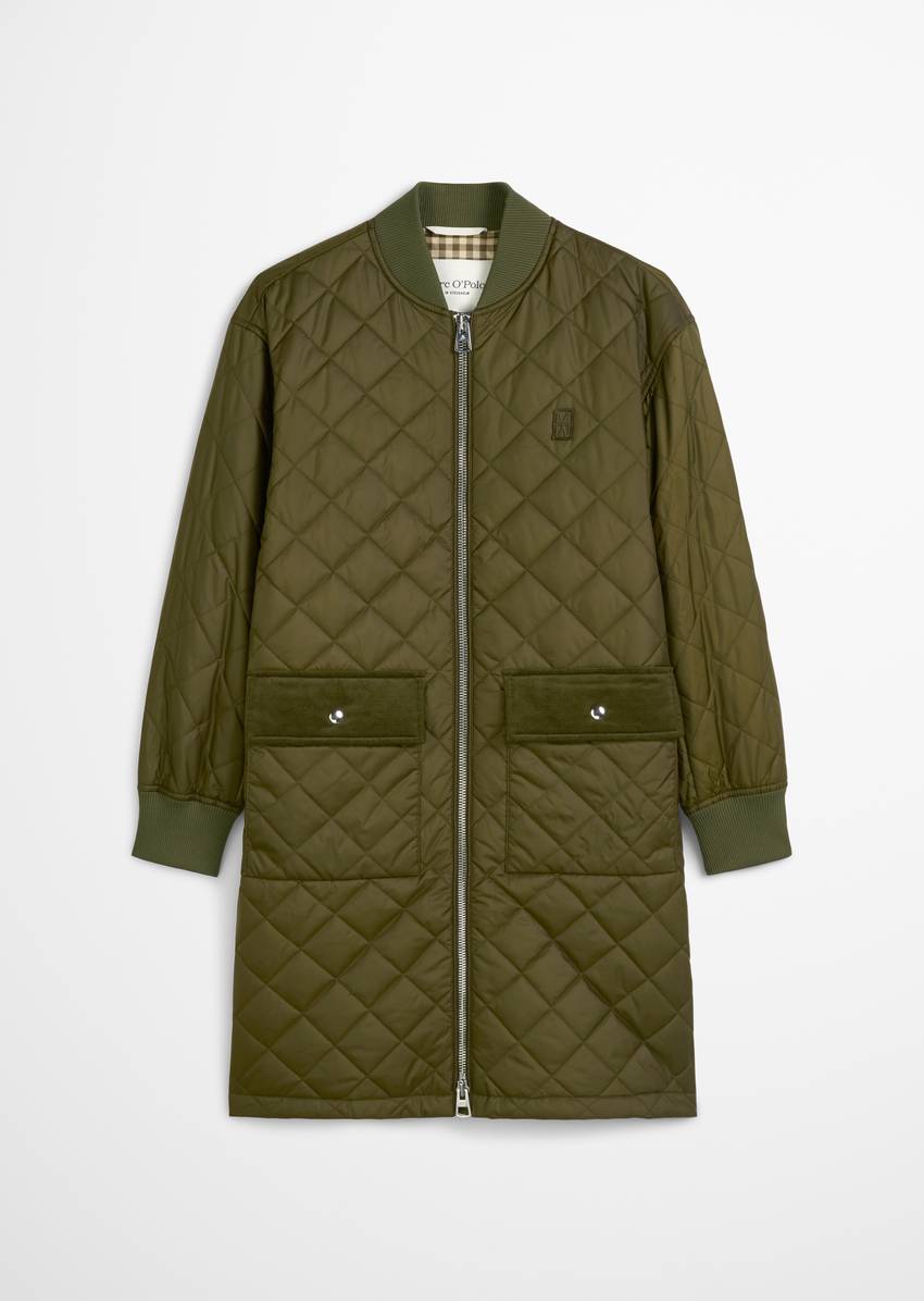 Blouson quilted coat regular made from recycled polyester