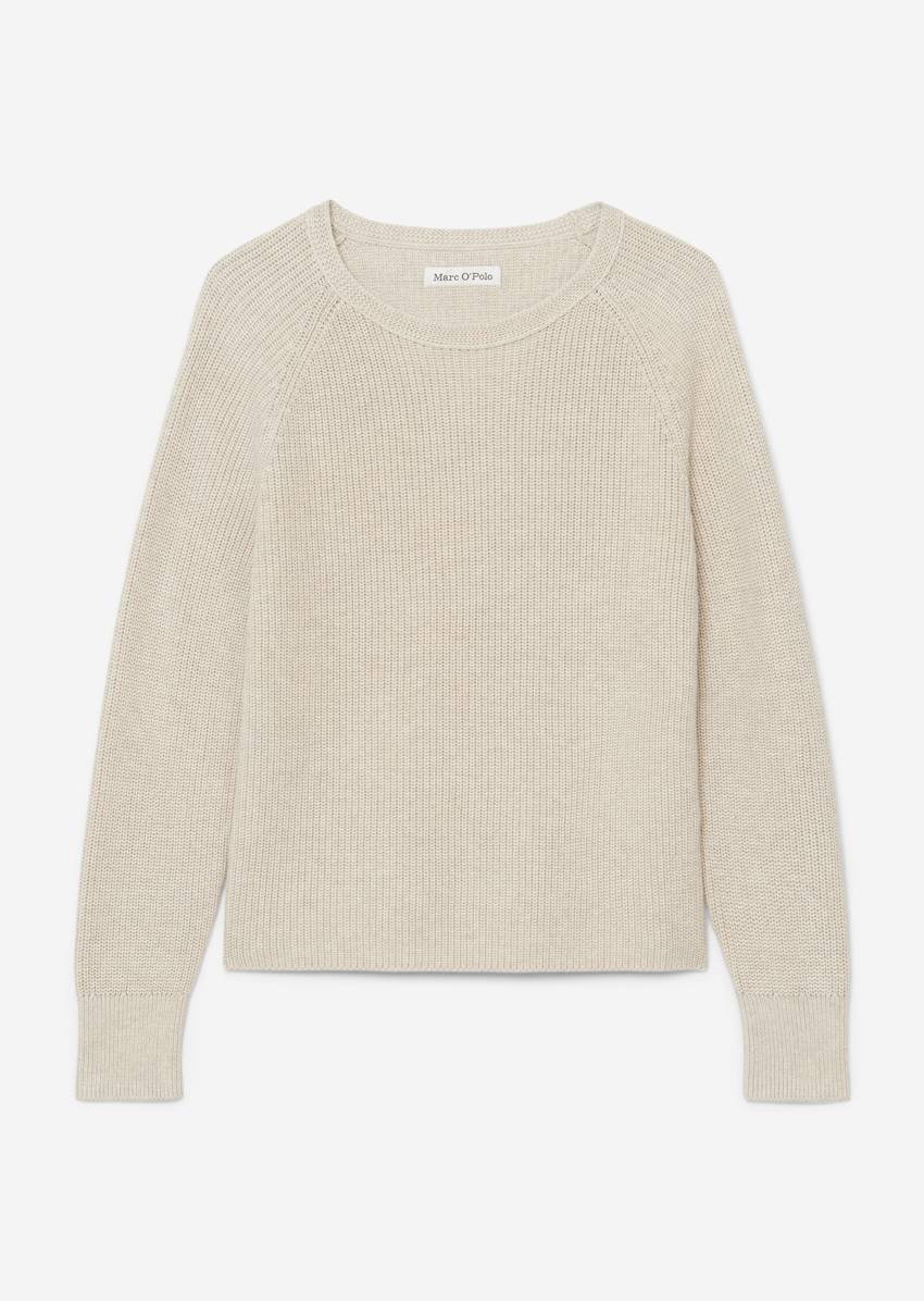 Round neck sweater loose Made of heavy-weight organic cotton