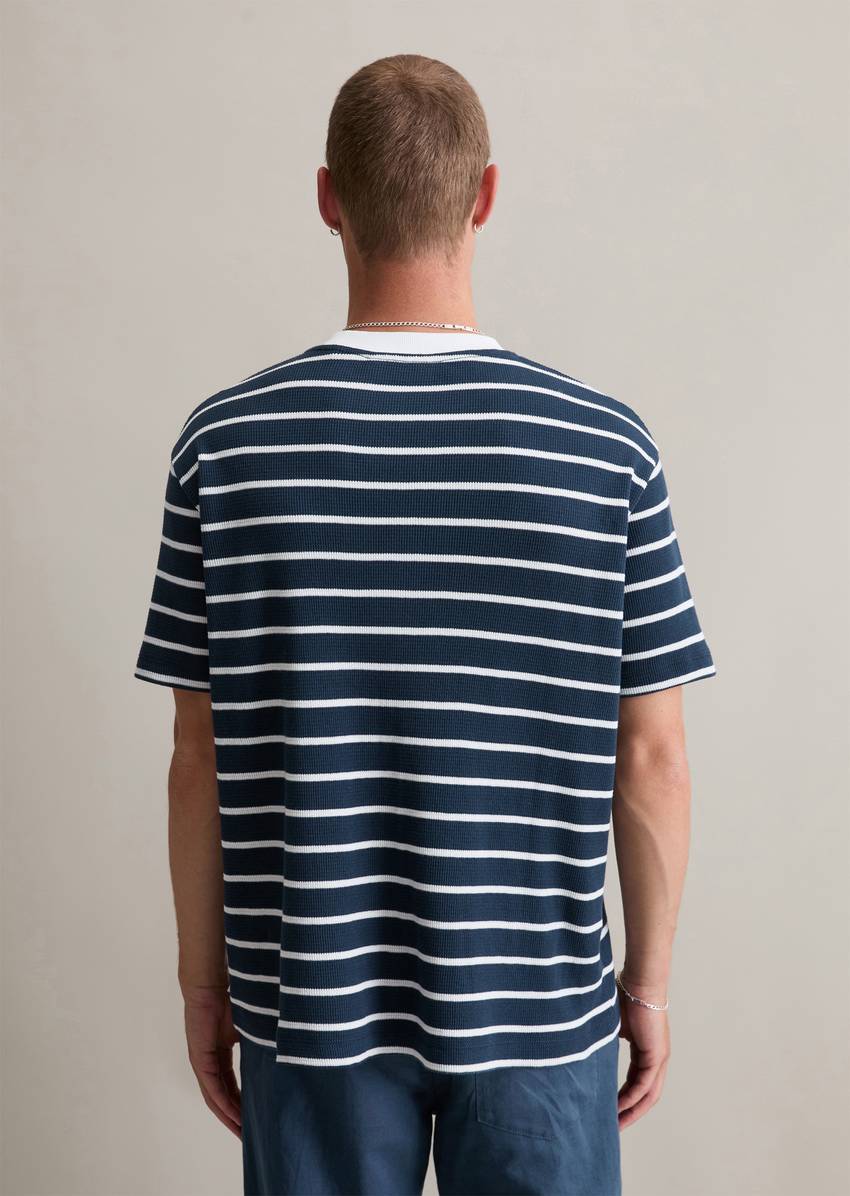 Relaxed T-shirt made from soft waffle jersey