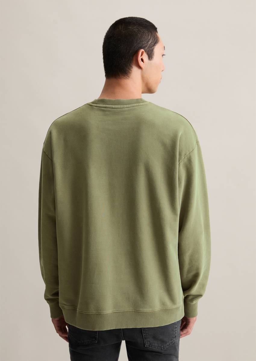 Relaxed sweatshirt made from soft-touch organic cotton