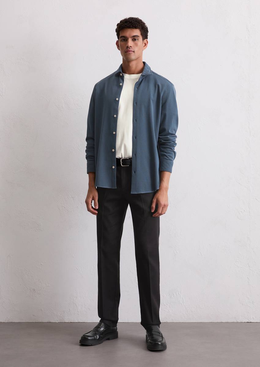 Shirt shaped made from organic cotton piqué