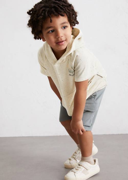 KIDS-BOYS short-sleeved hoodie with fanny pack
