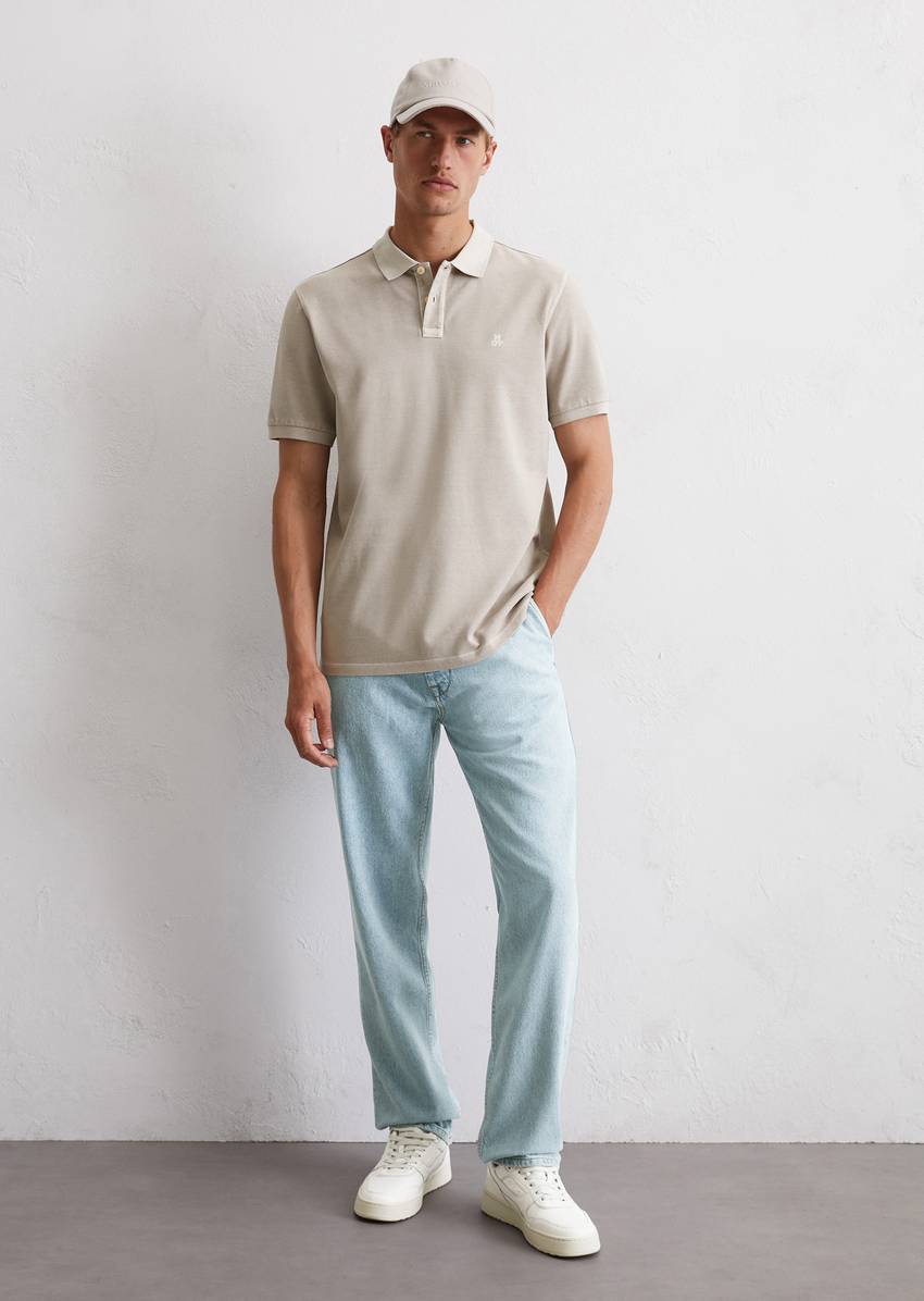 Piqué regular polo shirt made from organic cotton