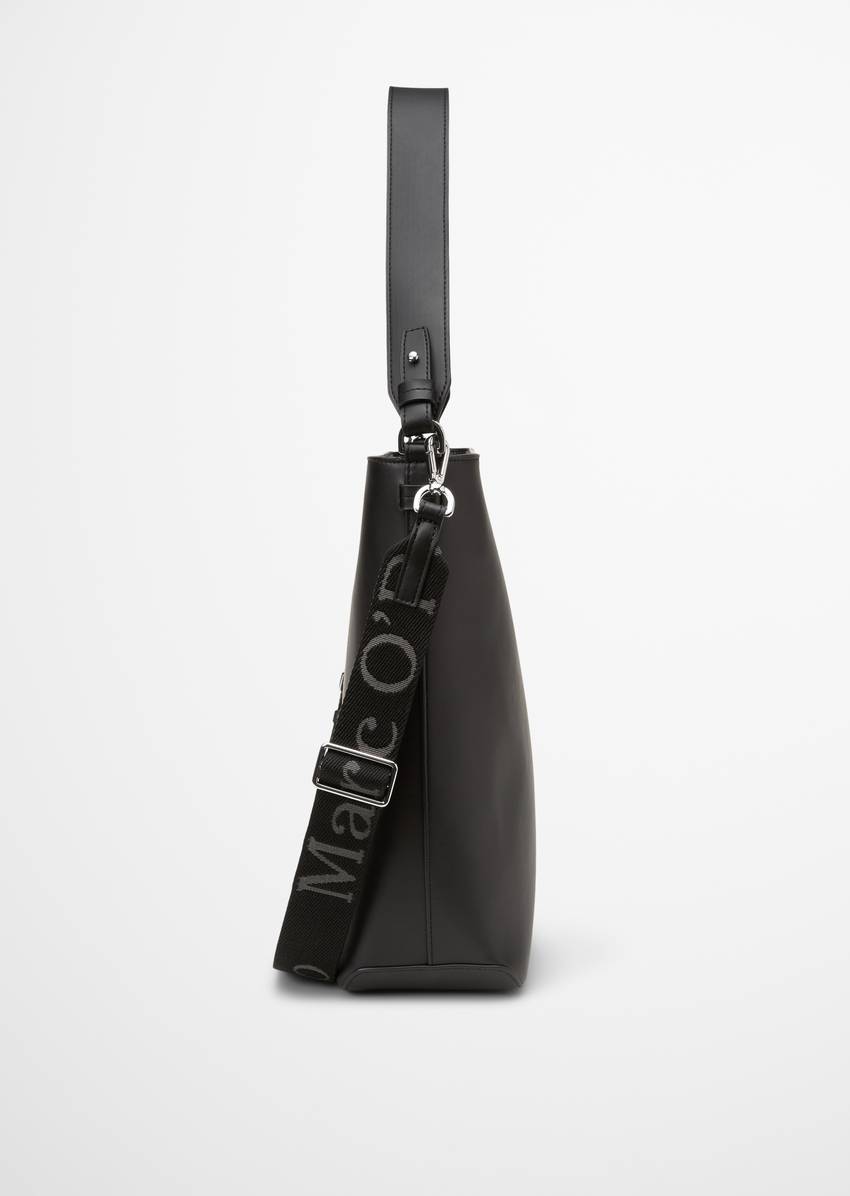 Hobo bag made from a leather alternative made from recycled polyester