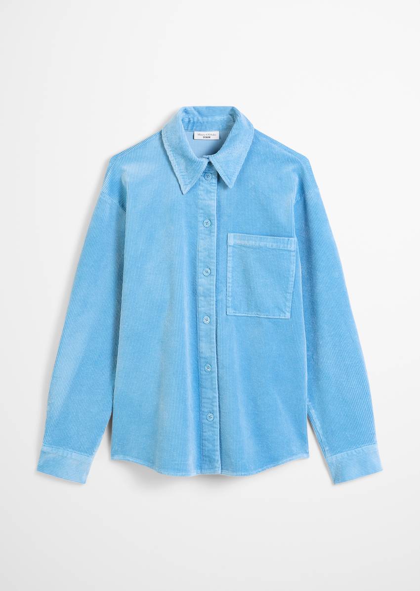 Relaxed blouse made from medium-weight corduroy stretch