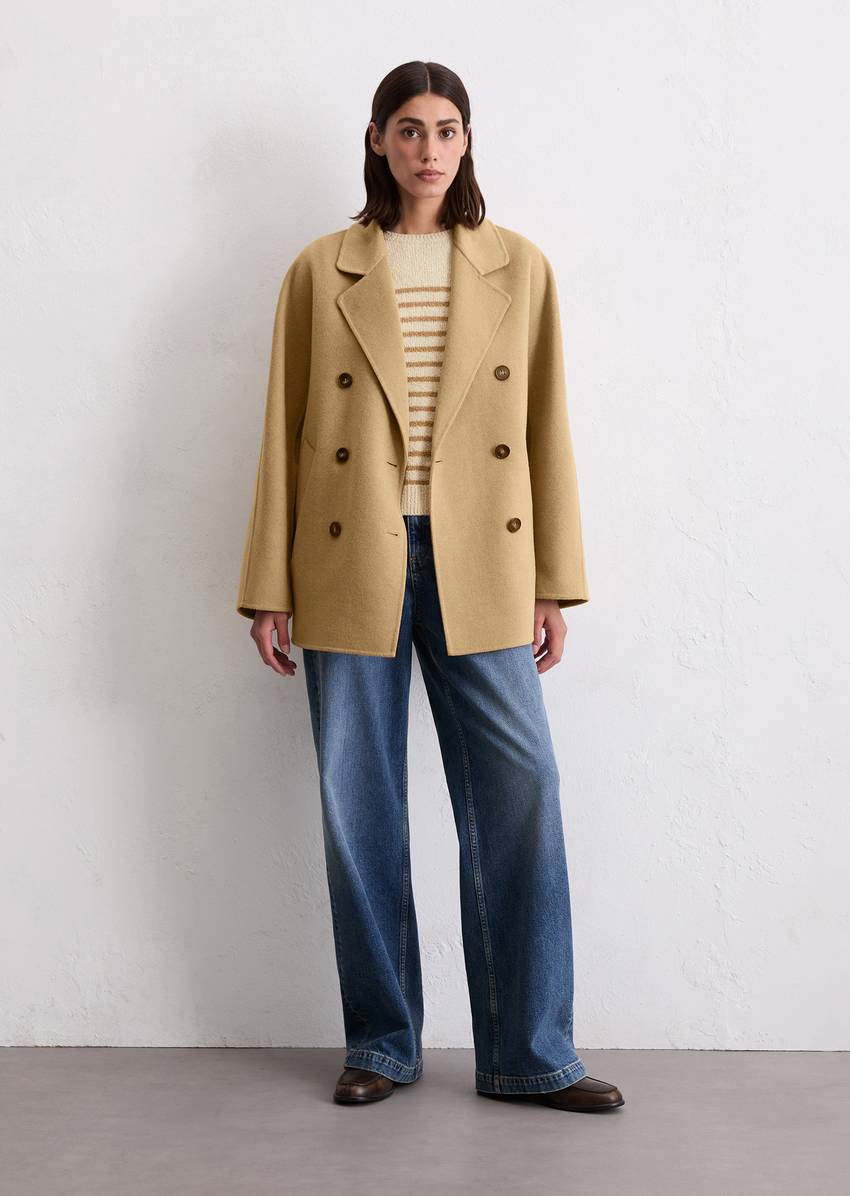 Caban jacket relaxed made from fine wool doubleface