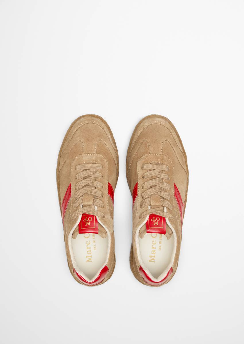 Sneaker made from soft suede