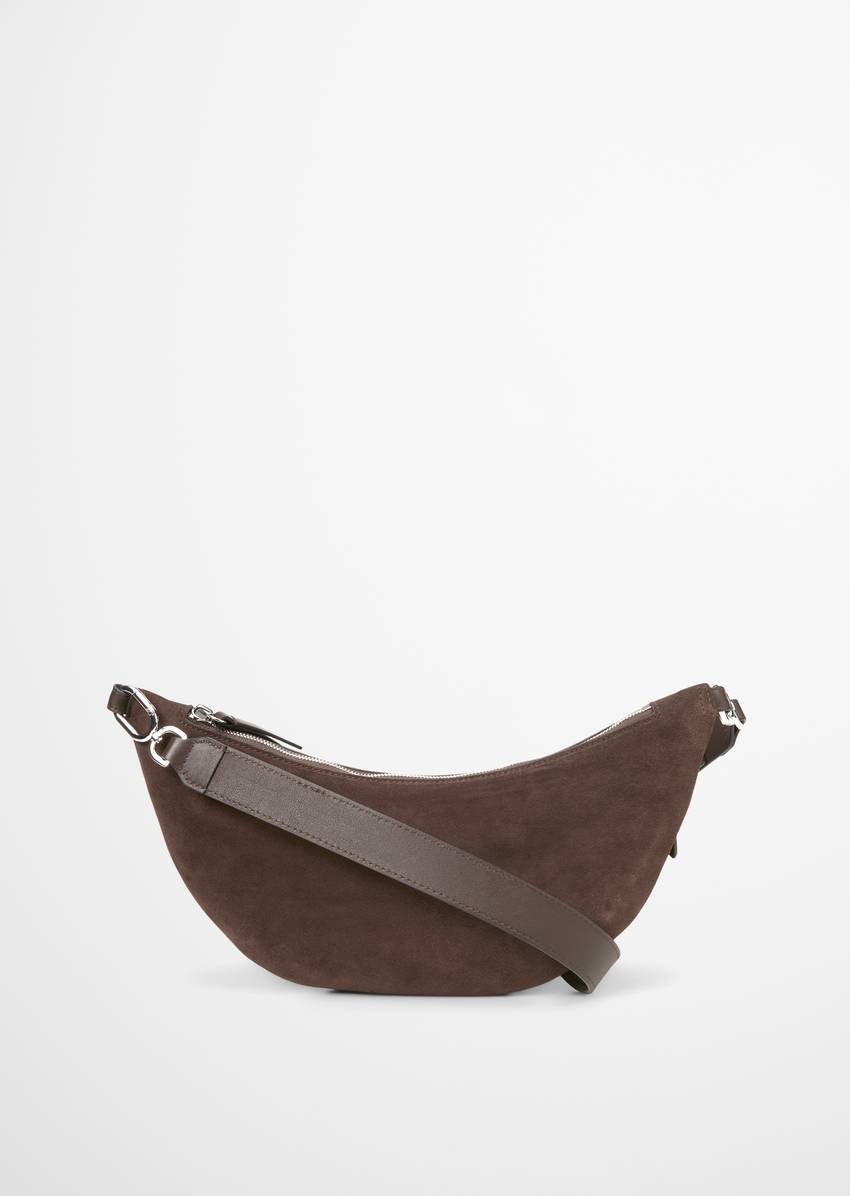 Fanny pack made from soft suede cowhide