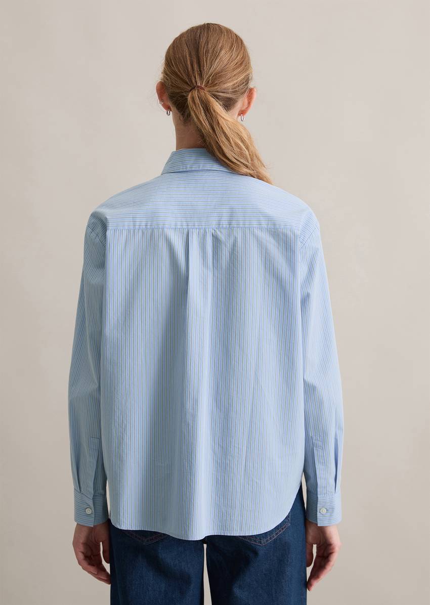 Relaxed striped blouse made from Papertouch Poplin