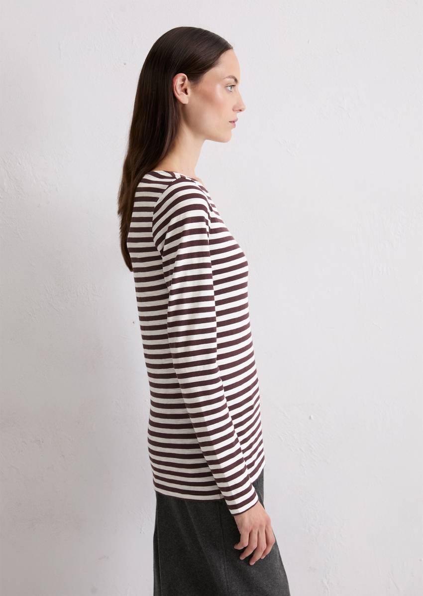 Striped longsleeve regular made from slub jersey