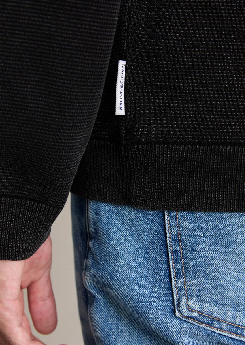 Garment dye sweater regular made from pure organic cotton