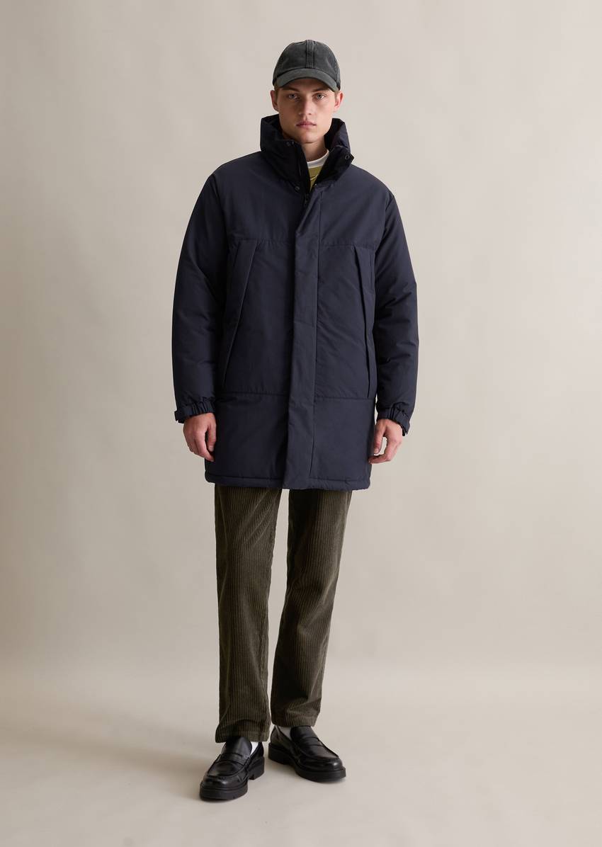 Regular hooded parka water-repellent with light padding