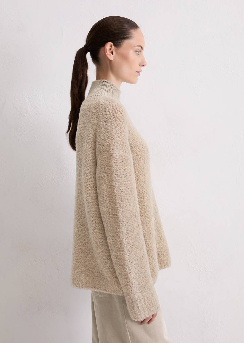 Bouclé sweater regular made from a virgin wool/alpaca wool mix