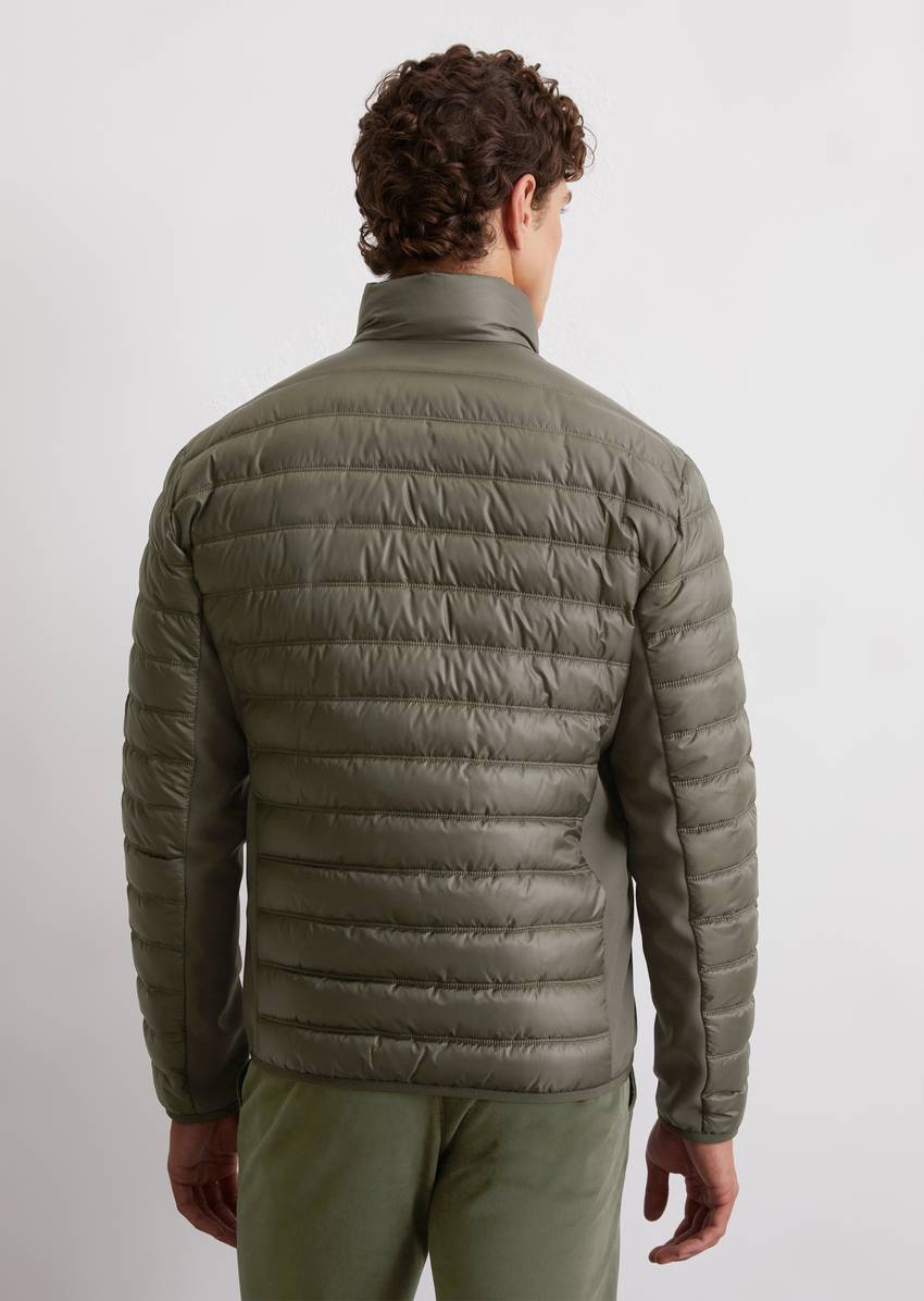 Quilted jacket regular with softshell inserts