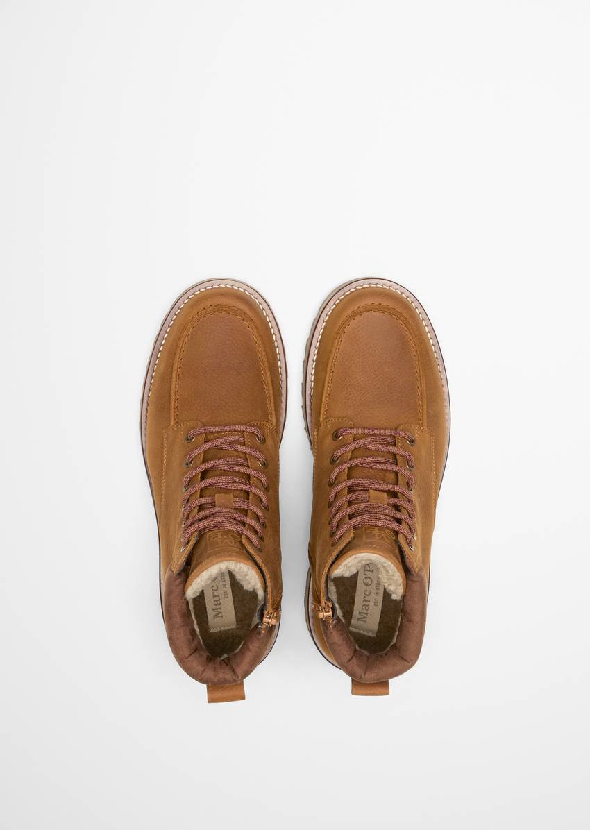 Lace-up boots model Jack with inside zipper