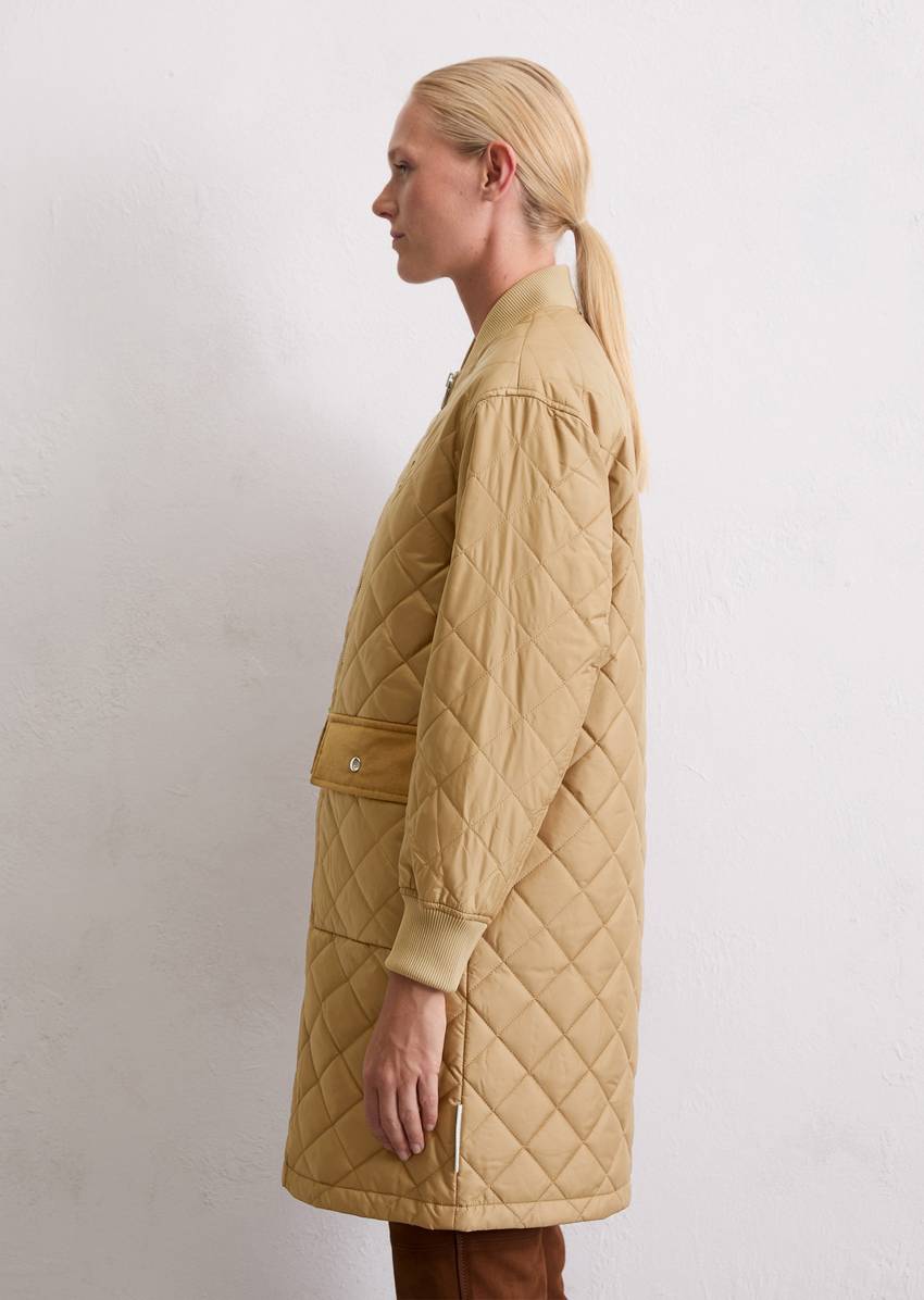 Blouson quilted coat regular made from recycled polyester