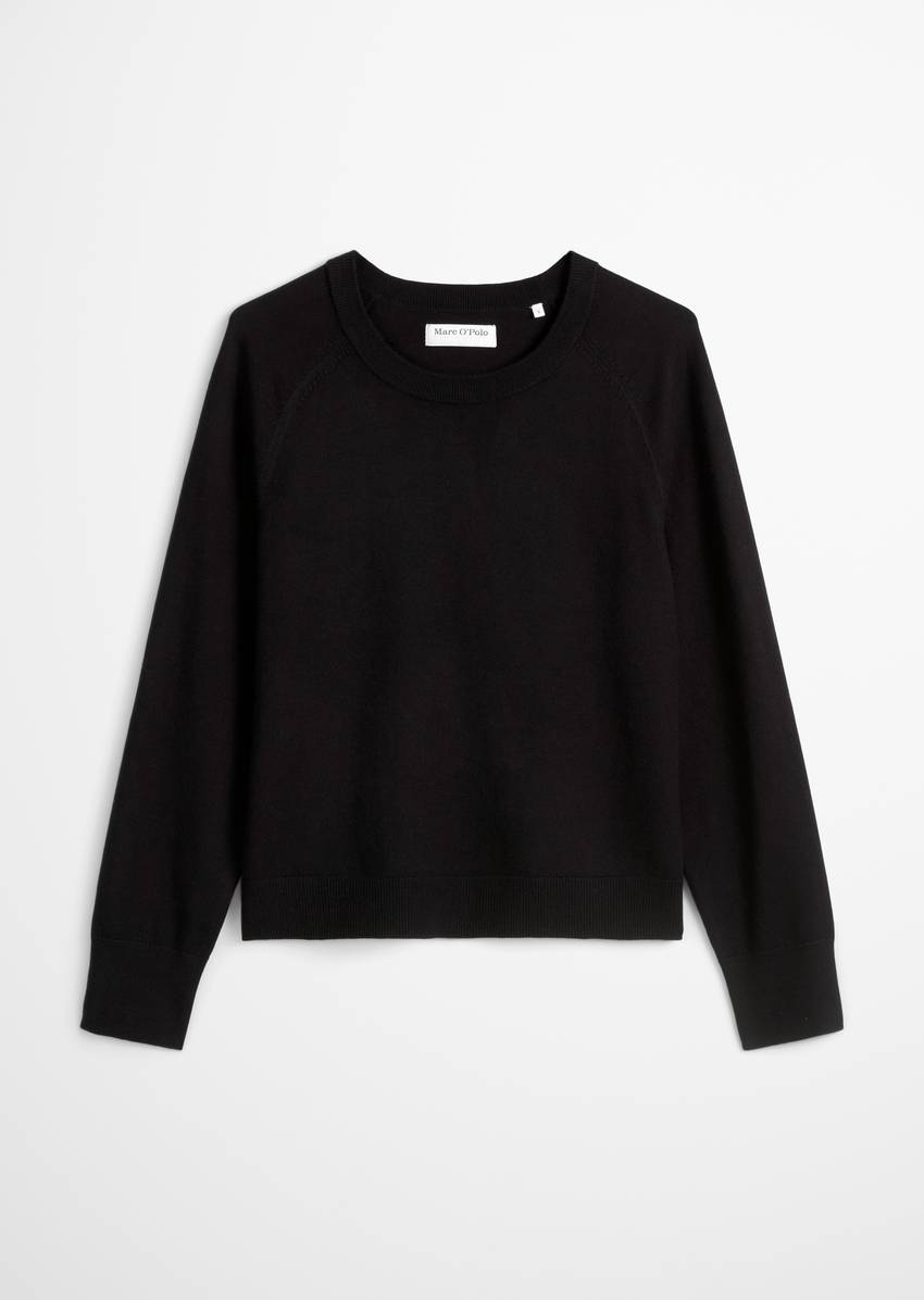 Knitted sweater regular made from soft cotton stretch