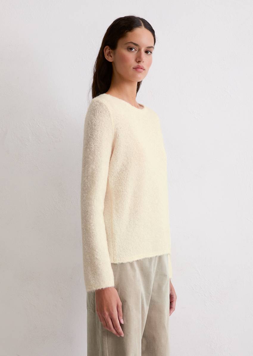 Bouclé sweater regular made from a virgin wool/alpaca wool mix